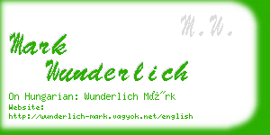 mark wunderlich business card
